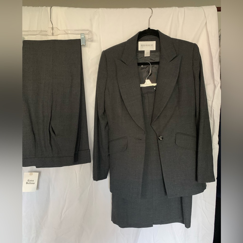 Wool Suit Jacket, Pants And Skirt